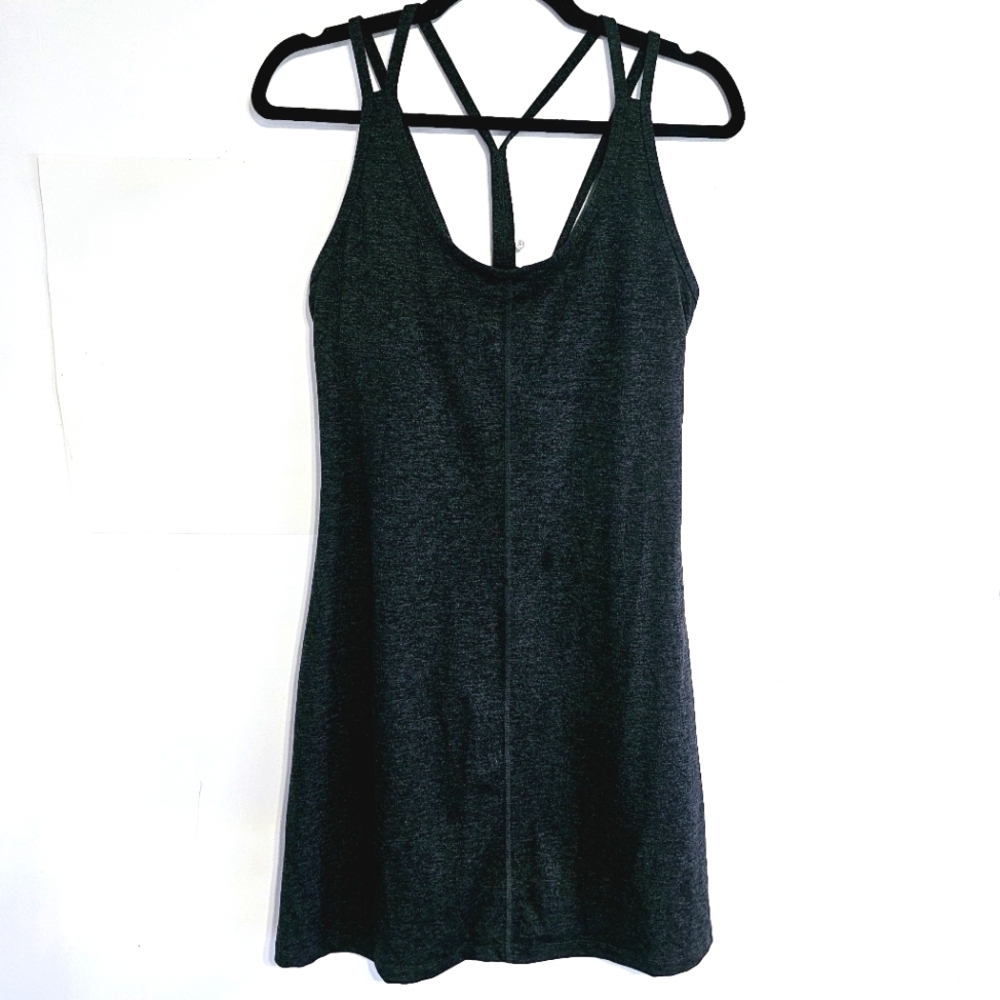 Patagonia Heather Lattice Back Grey Sleeveless Sport Mini Dress Women's Size S